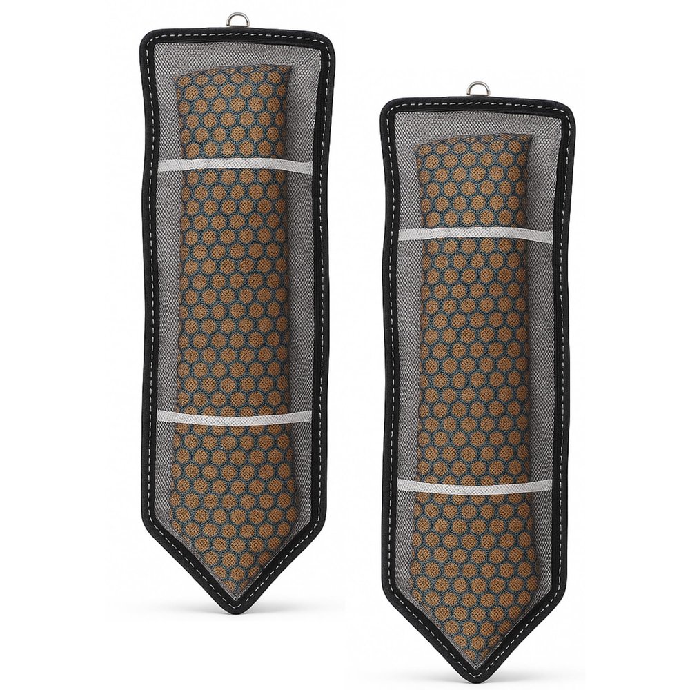 SRAJANAA Men's Tie Covers for Wardrobe | Zip Closure Organizer for Formal Ties | Dustproof & Durable Pouch Holds 68 Ties Per Cover Compact Design - Pack of 2