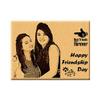 Incredible Gifts India Personalized Wooden Engraved Rectangular Wall Mount Photo Frame Gifts for Best Friend (5x4 inches, Beige) view 1