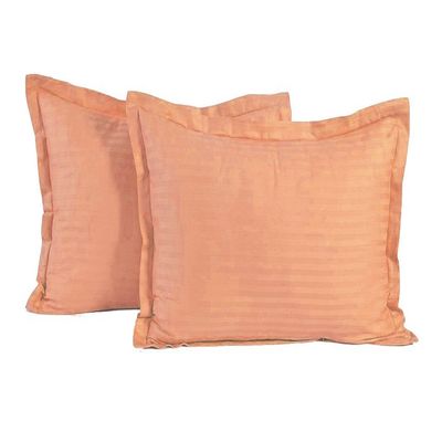 Belive-Me Cotton 300 TC Pillow Cover (Peach_Standard)