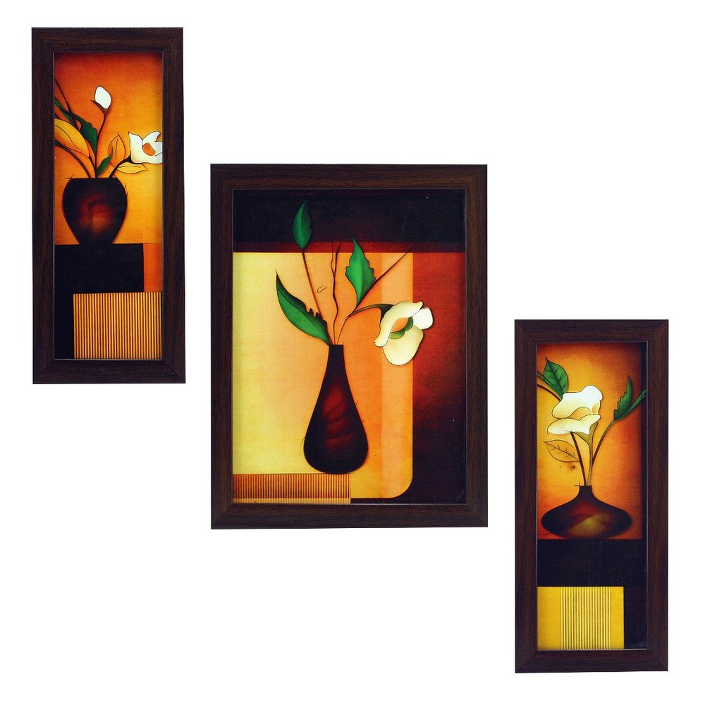 3 Piece Set of Framed Wall Hanging Art PRINTI