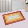Saral Home Soft Cotton Anti Slip Bathmat Set of 2 (Turquoise & Orange, 40x60 cm) view 2
