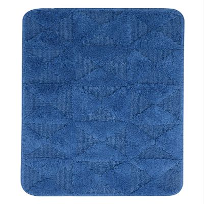Saral Home Cotton Anti Slip Bath Mat (Blue, 50X80 CM)