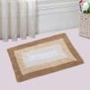 Saral Home Soft Cotton Anti Slip Bathmat Set of 2 (Turquoise & Beige, 40x60 cm) view 2