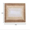 Saral Home Soft Cotton Anti Slip Bathmat Set of 2 (Turquoise & Beige, 40x60 cm) view 3