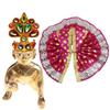 Salvus App SOLUTIONS Metal Handcrafted Laddu Gopal Miniature with, Poshak & Beautiful Mukut | Bal Gopal Idol for Pooja & Home Temple Decor view 1