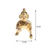 Salvus App SOLUTIONS Metal Handcrafted Laddu Gopal Miniature with, Poshak & Beautiful Mukut | Bal Gopal Idol for Pooja & Home Temple Decor view 2