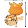 Somil Modern Design Colorful Golden Metal Wall Lamp with Hand Decorated Glass Shade view 3