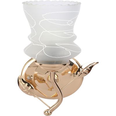 Somil Modern Design Colorful Golden Metal Wall Lamp with Hand Decorated Glass Shade