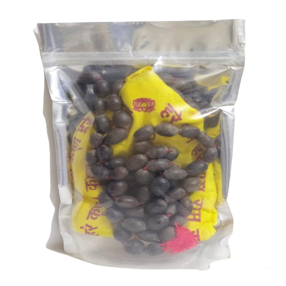 NEERAJ - Original 108 Big Lotus Seeds Kamal Gatta Mala for Japa Laxmi Pooja and Wearing Mean and Women with Gokmuki Japmala Bag