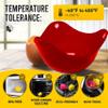 KARP Silicone Egg Poacher Cups, Non-Stick BPA-free Easy to Use & Clean Easy to Use & Clean Dishwasher Safe Egg Boiler Mold For Microwave Air Fryer Stovetop Egg Cooking Soft Boiled Eggs (Red) view 3