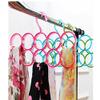 Evana Single Piece 10-Circle Plastic Ring Hanger for Scarf, Shawl, Tie, Belt, Closet Accessory Wardrobe Organizer (Color as Available) view 2