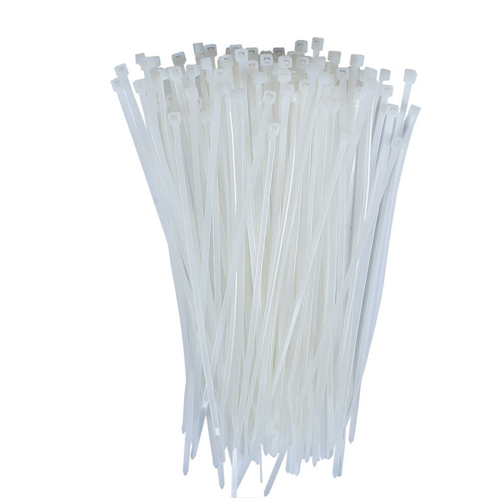 Goyal__350X 3.6 mm Cable Tie Self-Locking Assorted Nylon Zip Wire Tie-Wrap in White Pack Of 100