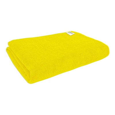 SOFTSPUN Microfiber Hair & Face Care Bath Towel 1pc 70x140cm 340 GSM Yellow Ultra Absorbent Super Soft & Comfortable Quick Drying for Men & Women Daily Use Pack of 1 Extra Large Size Unisex.