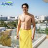 SOFTSPUN Microfiber Hair & Face Care Bath Towel 1pc 70x140cm 340 GSM Yellow Ultra Absorbent Super Soft & Comfortable Quick Drying for Men & Women Daily Use Pack of 1 Extra Large Size Unisex. view 4