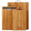 HOKIPO Bamboo Wooden Chopping Board with Handle - Large - 34 x 24 x 1.8 cm view 4