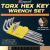 Digital Craft Mega 9-Piece Torx/Star Key Set | T10-T50 Star Allen Key Set with Hole | Durable Chrome Vanadium Steel for Precision Repair & DIY Projects view 2