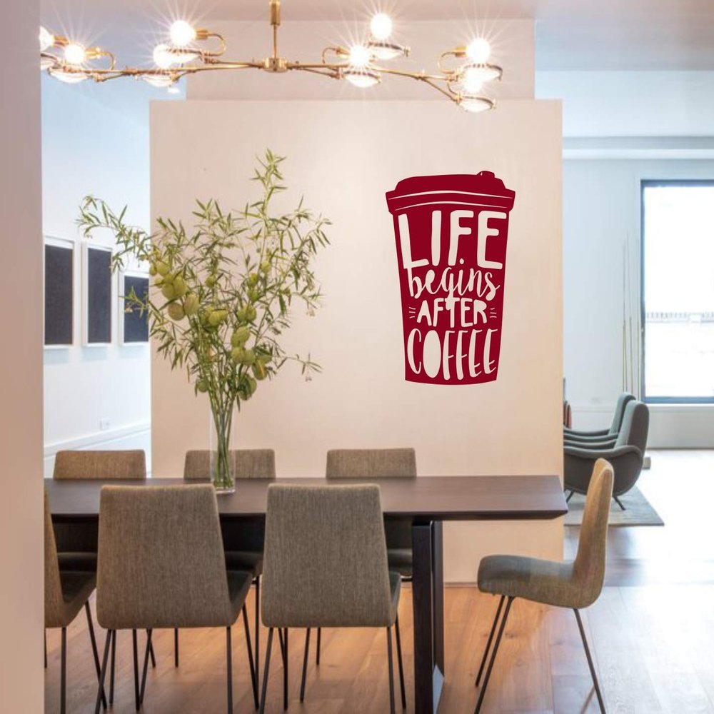 Decor Villa Life begines Kitchen Wall Sticker (23 x 32) Inch