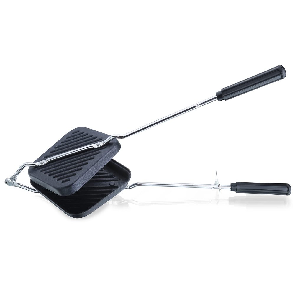Anjali Non-Stick Grill Sandwich Toaster | Grill & Toast Sandwiches in Minutes | Double-Coated Non-Stick | Durable & Easy to Use | Black DGTS1