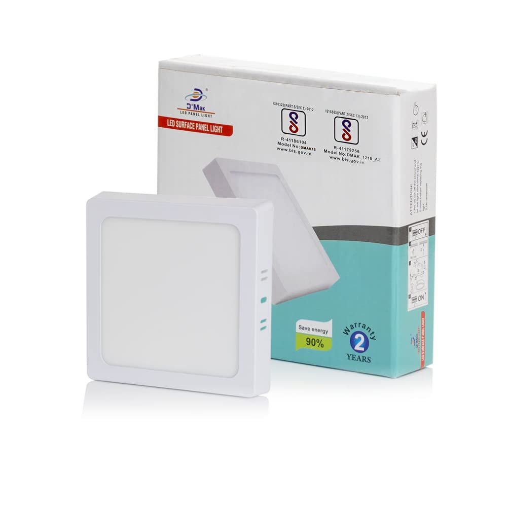 D'Mak 15W Surface Mounted LED Panel Light- White