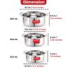 HAZEL Stainless Steel Tope Set of 3 | Flat Bottom Bhagona for Boiling & Multipurpose Cooking | 300 ml, 500 ml & 800 ml Utensils Set for Kitchen view 3