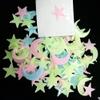Stickonn Multi Colour Fluorescent Glow In The Dark Moon Star Wall Sticker(Size: 2.5 x 2.5 cm, Pack of 75) view 2