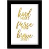 TIED RIBBONS TiedRibbons Kind Heart Fierce Mind Framed Poster(13.6 Inch X 10.2 Inch) view 1