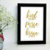 TIED RIBBONS TiedRibbons Kind Heart Fierce Mind Framed Poster(13.6 Inch X 10.2 Inch) view 2
