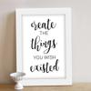TIED RIBBONS Create The Things You Wish Existed Framed Poster(13.6 inch X 10.2 inch, Engineered Wood) view 2