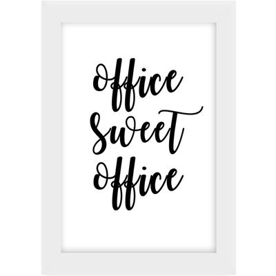 TIED RIBBONS Office Sweet Office Framed Poster(13.6 inch X 10.2 inch, Engineered Wood)