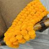 Sphinx Artificial Marigold Fluffy Flowers Garlands for Decoration - Pack of 5 (Light Orange), 140 CM view 3