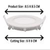 DMAK Plastic 3 Watt Ultra Slim Round Shaped Panel Light Led Energy Saving, Wonderful Antique-Look Concealed (Pop) Panel Light With Adapter Set 02 Panel Lights For Ceiling view 3