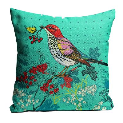 sleep nature's Jute Fabric Printed Throw/Pillow, Cushion Covers for Living/Bed Room - Multicolour, 24 X 24 Inch