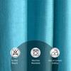 FRESH FROM LOOM Plain Curtains for Door 9 Feet Long | Curtain for Big Window | Yarn Weaved Parda | Modern Parde for Living Room Bedroom | Screens with Eyelet Ring | Hypoallergenic (Aqua, 1pc only) view 2