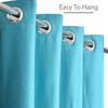 FRESH FROM LOOM Plain Curtains for Door 9 Feet Long | Curtain for Big Window | Yarn Weaved Parda | Modern Parde for Living Room Bedroom | Screens with Eyelet Ring | Hypoallergenic (Aqua, 1pc only) view 4