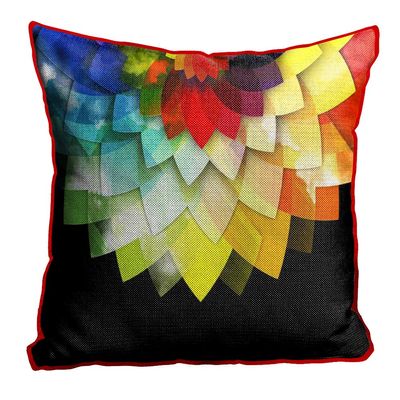 Kesar Enterprises Velvet Cushion Cover - 24"x24", Multicolour