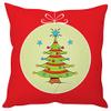 The Purple Tree Christmas Cushion Cover for Living Room Sofa (Pack of 1, 16x16 inch) Christmas Theme Cushion Cover, Sofa Cushion Cover, Christmas Decor view 1