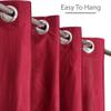 FRESH FROM LOOM Plain Curtains for Door 9 Feet Long | Curtain for Big Window | Yarn Weaved Parda | Modern Parde for Living Room Bedroom | Screens with Eyelet Ring | Hypoallergenic (Maroon, 1pc only) view 4