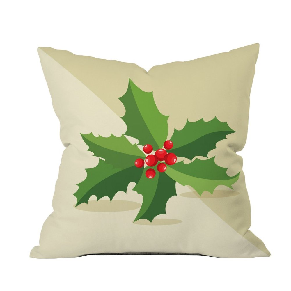 The Purple Tree Christmas Cushion Cover for Living Room Sofa (Pack of 1, 16x16 inch) - Christmas Theme, Multi, Square, Festive