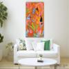 Tamatina Modern Art Canvas Painting | Radha Krishna | Abstract Art Unframed painting for Home dcor|size - 13X9 Inches.o224 view 2