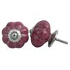 Indian-Shelf 2 Piece Cherry Solid Ceramic Luxury Drawer Knobs for Kitchen Cabinet Hardware Door Decorative Dresser Pulls Artworks view 1