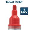 Quartet Glass Board Dry-Erase Whiteboard Markers, Bullet Tip, Assorted Ink Colours, Glass Board Markers with Easy to Erase Ink, School & Office Stationery, Pack of 4 (Multicolour) view 4