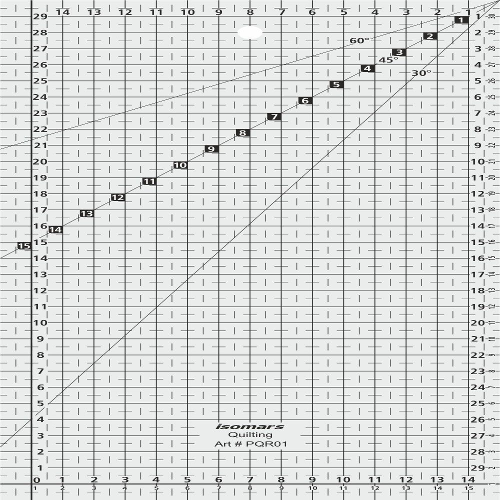 Isomars Patchwork Quilting Ruler (6 x 12 Inch)