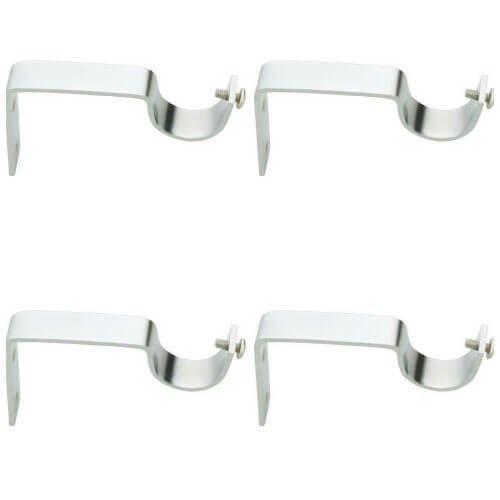 FAST Stainless Steel Curtain Bracket, 16 X 2.5 Mm, Chrome, Pack of 4