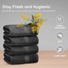 Ariv Large Premium Bamboo Cotton Bath Towels (4 Piece, Grey color) view 2