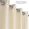 FRESH FROM LOOM Plain Curtains for Door 9 Feet Long | Curtain for Big Window | Yarn Weaved Parda | Modern Parde for Living Room Bedroom | Screens with Eyelet Ring | Hypoallergenic (Cream, 1pc only) view 4