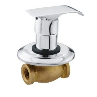 QTM Brass Concealed Stopcock Shower Cock with Valve SIA Series, Silver