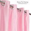 FRESH FROM LOOM Plain Curtains for Door 9 Feet Long | Curtain for Big Window | Yarn Weaved Parda | Modern Parde for Living Room Bedroom | Screens with Eyelet Ring | (Baby Pink, 1pc only) view 4