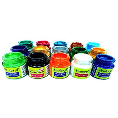 Pidilite Fevicryl Acrylic Colour Set Of 15 Pcs, Multicolor