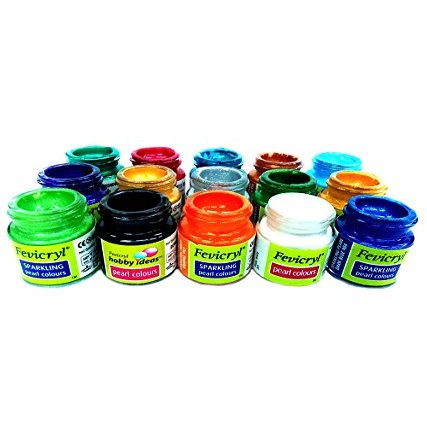 Pidilite Fevicryl Acrylic Colour Set Of 15 Pcs, Multicolor