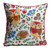 Kesar Enterprises Jute Fabric Printed Throw/Pillow, Cushion Covers for Living/Bed Room - Multicolour, 24 X 24 Inch view 1